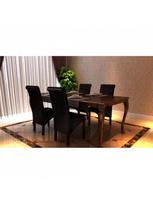 dirbtines odos kedes 4 - Valgomojo kėdė VLX Dining Chairs, ruda, 4 vnt. - 2 nuotrauka