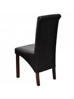 dirbtines odos kedes 4 - Valgomojo kėdė VLX Dining Chairs, ruda, 4 vnt. - 3 nuotrauka