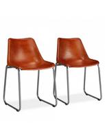 kede mango - Valgomojo kėdė VLX Dining Chairs, ruda, 2 vnt. - 1 nuotrauka