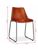 kede mango - Valgomojo kėdė VLX Dining Chairs, ruda, 2 vnt. - 9 nuotrauka