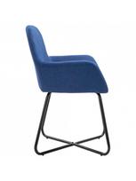 valgomojo kedes melynos - Valgomojo kėdė VLX Fabric 249811, mėlyna, 2 vnt. - 3 nuotrauka