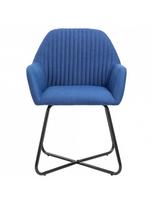 valgomojo kedes melynos - Valgomojo kėdė VLX Fabric 249811, mėlyna, 2 vnt. - 4 nuotrauka