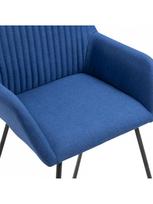 valgomojo kedes melynos - Valgomojo kėdė VLX Fabric 249811, mėlyna, 2 vnt. - 7 nuotrauka