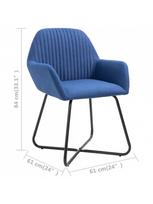 valgomojo kedes melynos - Valgomojo kėdė VLX Fabric 249811, mėlyna, 2 vnt. - 8 nuotrauka