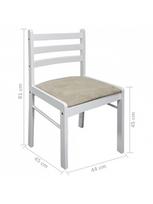 kede medine - Valgomojo kėdė VLX Classic 242031, balta, 4 vnt. - 6 nuotrauka