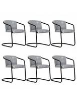 Valgomojo kėdė VLX Dining Chairs, pilka, 2 vnt.