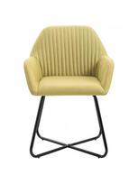 zalios valgomojo kedes - Valgomojo kėdė VLX Fabric 277105, alyvuogių žalia, 6 vnt. - 4 nuotrauka