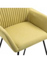 zalios valgomojo kedes - Valgomojo kėdė VLX Fabric 277105, alyvuogių žalia, 6 vnt. - 8 nuotrauka