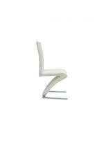 valgomojo kedes - Valgomojo kėdė VLX Dining Chairs, balta, 4 vnt. - 4 nuotrauka