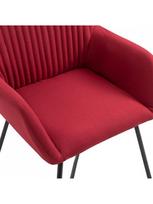 valgomojo kedes raudonos - Valgomojo kėdė VLX Fabric 277110, raudona, 4 vnt. - 6 nuotrauka