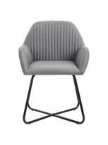 kedes 6 valgomojo - Valgomojo kėdė VLX Fabric 277095, pilka, 6 vnt. - 2 nuotrauka