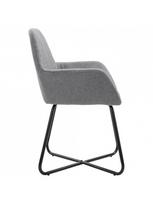 kedes 6 valgomojo - Valgomojo kėdė VLX Fabric 277095, pilka, 6 vnt. - 5 nuotrauka