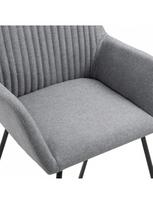 kedes 6 valgomojo - Valgomojo kėdė VLX Fabric 277095, pilka, 6 vnt. - 7 nuotrauka