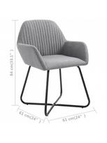 kedes 6 valgomojo - Valgomojo kėdė VLX Fabric 277095, pilka, 6 vnt. - 8 nuotrauka