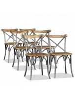 kede mango - Valgomojo kėdė VLX Dining Chairs 274909, ruda, 6 vnt. - 1 nuotrauka