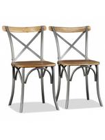 kede mango - Valgomojo kėdė VLX Dining Chairs 274909, ruda, 6 vnt. - 4 nuotrauka