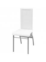 baltos kedes valgomojo - Valgomojo kėdė VLX Faux Leather 242920, balta, 2 vnt. - 4 nuotrauka