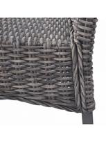 ratano kedes - Valgomojo kėdė VLX Kubu Rattan & Mango Wood 275468, ruda/pilka, 6 vnt. - 7 nuotrauka