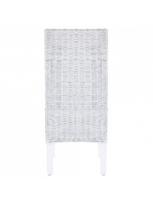 kede mango - Valgomojo kėdė VLX Kubu Rattan & Mango Wood 275466, balta/pilka, 6 vnt. - 4 nuotrauka