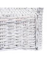 kede mango - Valgomojo kėdė VLX Kubu Rattan & Mango Wood 275466, balta/pilka, 6 vnt. - 7 nuotrauka