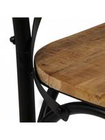 kede mango - Valgomojo kėdė VLX Retro 278774, juoda/šviesiai ruda, 6 vnt. - 10 nuotrauka