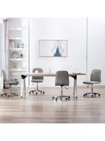 Valgomojo kėdė VLX Dining Chairs 3056530, šviesiai pilka, 4 vnt.