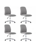 kedes valgomojo 4 - Valgomojo kėdė VLX Dining Chairs 3056530, šviesiai pilka, 4 vnt. - 2 nuotrauka