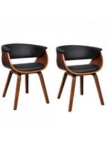 Valgomojo kėdė VLX Dining Chair 270546, ruda/juoda, 2 vnt.