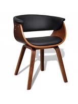 islenkta mediena - Valgomojo kėdė VLX Dining Chair 270546, ruda/juoda, 2 vnt. - 3 nuotrauka