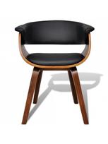 islenkta mediena - Valgomojo kėdė VLX Dining Chair 270546, ruda/juoda, 2 vnt. - 4 nuotrauka