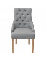 kedes 6 valgomojo - Valgomojo kėdė VLX Fabric 274422, šviesiai pilka, 6 vnt. - 4 nuotrauka