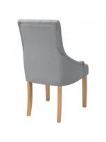 kedes 6 valgomojo - Valgomojo kėdė VLX Fabric 274422, šviesiai pilka, 6 vnt. - 5 nuotrauka