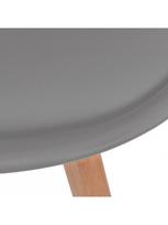 kedes 6 valgomojo - Valgomojo kėdė VLX Faux Leather 274851, pilka, 6 vnt. - 5 nuotrauka