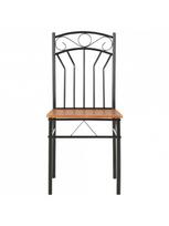 kedes 6 valgomojo - Valgomojo kėdė VLX Elegant 281397, ruda/juoda, 6 vnt. - 3 nuotrauka