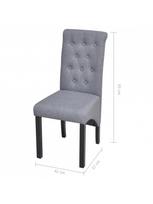 4 valgomojo kedes - Valgomojo kėdė VLX Dining Chairs 272245, pilka, 4 vnt. - 7 nuotrauka