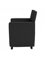 dirbtines odos kedes 4 - Valgomojo kėdė VLX Faux Leather 160183, juoda, 4 vnt. - 3 nuotrauka
