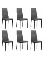 Valgomojo kėdė VLX Dining Chairs 275380, pilka, 6 vnt.
