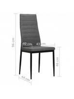 kedes 6 valgomojo - Valgomojo kėdė VLX Dining Chairs 275380, pilka, 6 vnt. - 7 nuotrauka