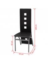 dirbtines odos kedes 4 - Valgomojo kėdė VLX Dining Chairs 243645, ruda, 4 vnt. - 5 nuotrauka