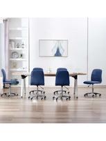 Valgomojo kėdė VLX Dining Chairs 3056544, mėlyna, 6 vnt.