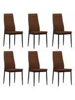 kedes 6 valgomojo - Valgomojo kėdė VLX Dining Chairs 275334, ruda, 6 vnt. - 2 nuotrauka