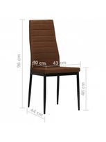 kedes 6 valgomojo - Valgomojo kėdė VLX Dining Chairs 275334, ruda, 6 vnt. - 7 nuotrauka