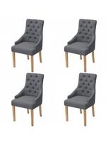 kedes valgomojo 4 - Valgomojo kėdė VLX Dining Chairs 274423, pilka, 4 vnt. - 3 nuotrauka