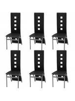 kedes 6 valgomojo - Valgomojo kėdė VLX Dining Chairs 274309, juoda, 6 vnt. - 1 nuotrauka