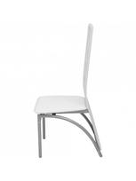 dirbtines odos kedes 4 - Valgomojo kėdė VLX Dining Chairs 243647, balta, 4 vnt. - 2 nuotrauka