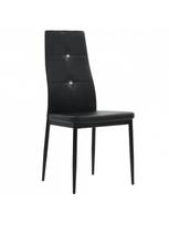 dirbtines odos kedes 4 - Valgomojo kėdė VLX Dining Chairs 246188, juoda, 4 vnt. - 4 nuotrauka