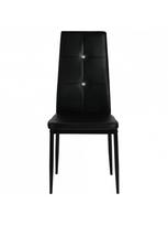 dirbtines odos kedes 4 - Valgomojo kėdė VLX Dining Chairs 246188, juoda, 4 vnt. - 5 nuotrauka