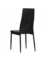 dirbtines odos kedes 4 - Valgomojo kėdė VLX Dining Chairs 246188, juoda, 4 vnt. - 7 nuotrauka