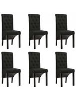 kedes 6 valgomojo - Valgomojo kėdė VLX Fabric 276976, juoda, 6 vnt. - 1 nuotrauka