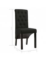 kedes 6 valgomojo - Valgomojo kėdė VLX Fabric 276976, juoda, 6 vnt. - 8 nuotrauka